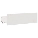 vidaXL Cadre de lit sans matelas avec tiroirs blanc 150x200 cm pin