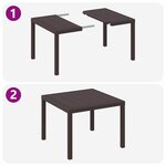 vidaXL Ensemble de salle à manger pour jardin 5 Pièces Marron Rattan Polt