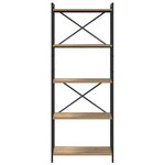 vidaXL Bibliothèque chêne artisanal 60 x 30 x 153 cm Bois d'ingénierie