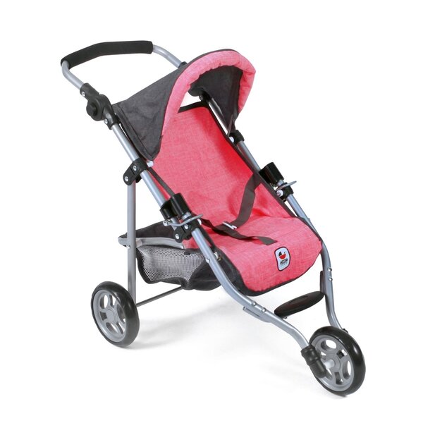 Bayer Chic 2000 612-41 - Petite poussette de jogging LOLA pour poupées  anthracite - rose