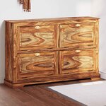 vidaXL Armoire à chaussures 140 x 35 x 90 cm Bois massif de Sesham
