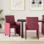 vidaXL Chaises de salle à manger 2 Pièces Rouge bordeaux 58 x 65 x 94 cm