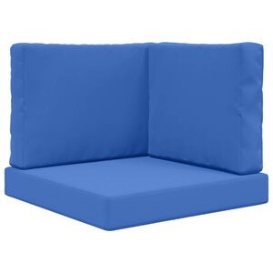 vidaXL Coussin de canapé d'extérieur 3 Pièces Bleu royal Polyester