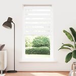 vidaXL Store zèbre blanc 95x200 cm largeur du tissu 90 9 cm polyester