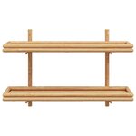 vidaXL Étagère Murale avec étagère Marron 100 x 26 x 60 cm Bambou