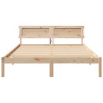 vidaXL Cadre de lit avec tête de lit Marron 140 x 200 cm Pin massif