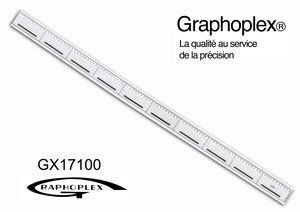 Règle de coupe bord acier anti-glisse quadrillée 100cm