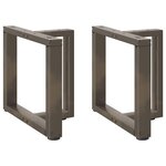 vidaXL Pieds de table basse en T 2 pièces noir 50 x 25 x (42-43) cm acier
