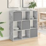 vidaXL Buffet Gris béton 102 x 31 x 99 5 cm