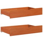 vidaXL Cadre de lit Cire marron 140 x 200 cm Bois de Pin Massif