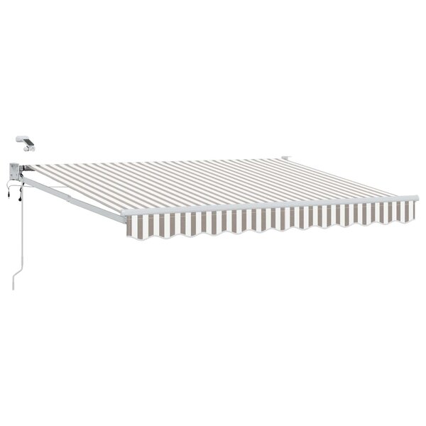 vidaXL Auvent rétractable électrique Gris clair et blanc