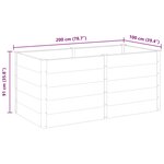 vidaXL Lit surélevé de jardin 200x100x91 cm WPC Gris