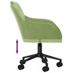 vidaXL Chaises pivotantes à manger lot de 2 Vert clair Velours