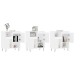 vidaXL Buffets 3 Pièces Blanc Bois d'ingénierie