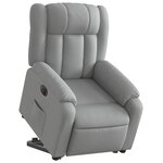 vidaXL Fauteuil inclinable électrique gris clair tissu