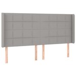 vidaXL Sommier à lattes de lit matelas LED Gris clair 180x200 cm Tissu