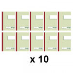 Lot de 10 manifolds 50 tripli quadrillé 5x5 - 10 5 x 14 8 cm - exacompta 3241e