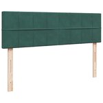 vidaXL Cadre de lit ottoman avec matelas vert foncé 140x190 cm velours