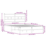 vidaXL Cadre de lit sans matelas avec tête de lit 120x200 cm