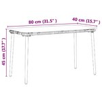 vidaXL Table de Jardin Naturel 80 x 40 x 45 cm Poly rotin