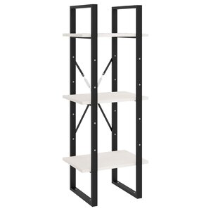 vidaXL Bibliothèque à 3 niveaux Blanc 40x30x105 cm Bois de pin massif