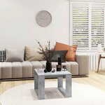 vidaXL Table d'appoint Gris béton 50x50x35 cm Bois d’ingénierie