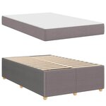 vidaXL Cadre de lit avec matelas avec matelas Taupe 120 x 200 cm tissu