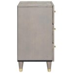 vidaXL Cabinet de chevet Gris 50 x 33 x 62 cm bois de manguier massif