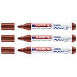 Marqueur pour Textiles 4500 Marron Pointe Moyenne 2-3 mm x 3 EDDING