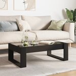 vidaXL Table basse avec LED infini noir 90x53x30 cm