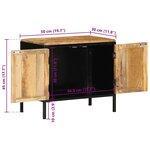 vidaXL Cabinet de chevet Marron et noir 50 x 30 x 45 cm