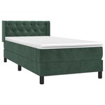 vidaXL Sommier à lattes de lit et matelas Vert foncé 80x200 cm Velours