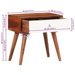 vidaXL Table d'appoint 45x30x45 cm bois massif d'acacia