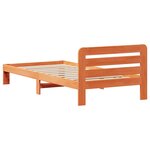 vidaXL Cadre de lit sans matelas cire marron 75x190 cm bois pin massif
