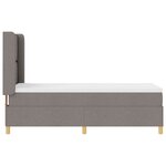 Lit box spring vidaXL avec matelas et LED Taupe 80x200 cm Tissu
