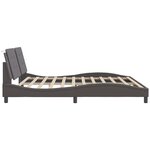 vidaXL Cadre de lit sans matelas Zadar gris 200x200 cm similicuir