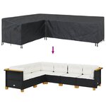 vidaXL Housse de meubles d'extérieur Noir 286 x 222 x 80 cm Tissu 420D