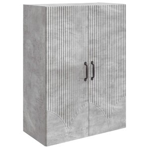 vidaXL Armoire Murale Gris béton 66 x 34 5 x 90 cm Bois d'ingénierie