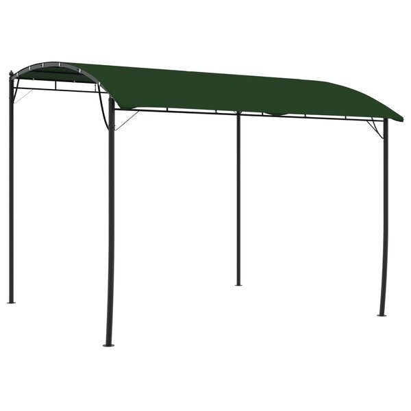 vidaXL Pavillon 3 x 3 x 2 55 m Vert Acier enduit de poudre et tissu