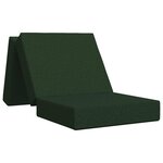 vidaXL Canapé-lit pliable 75 x 67 x 45 cm Vert foncé