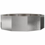 vidaXL Jardinière Argent 120 x 120 x 35 cm Acier inoxydable