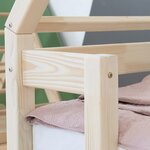 Lit cabane enfant TAHUKA 90 x 160 gris clair