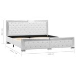 vidaXL Cadre de lit sans matelas blanc similicuir 160x200 cm