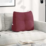vidaXL Coussin de Dos Bordeaux 60 x 24 x 50 cm tissu