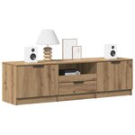 vidaXL Meuble TV Chêne Artisan 140x35x40 cm Bois d'ingénierie