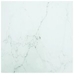 vidaXL Dessus de table blanc 40x40 cm 6 mm verre trempé design marbre
