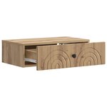 vidaXL Table d'appoint murale Chêne artisanal 59 x 34 5 x 17 cm