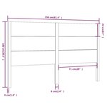vidaXL Tête de lit Blanc 156x4x100 cm Bois massif de pin