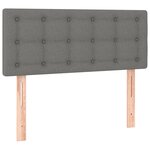vidaXL Sommier à lattes de lit avec matelas Gris foncé 90x200 cm Tissu