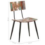 vidaXL Chaises à manger lot de 4 bois de récupération solide